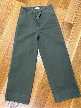 Olive Wide-Leg Pants